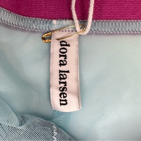 NWT DORA LARSEN Maria Seamless Back Low Rise Knicker Panties Teal Blue Size 8 - Picture 9 of 14